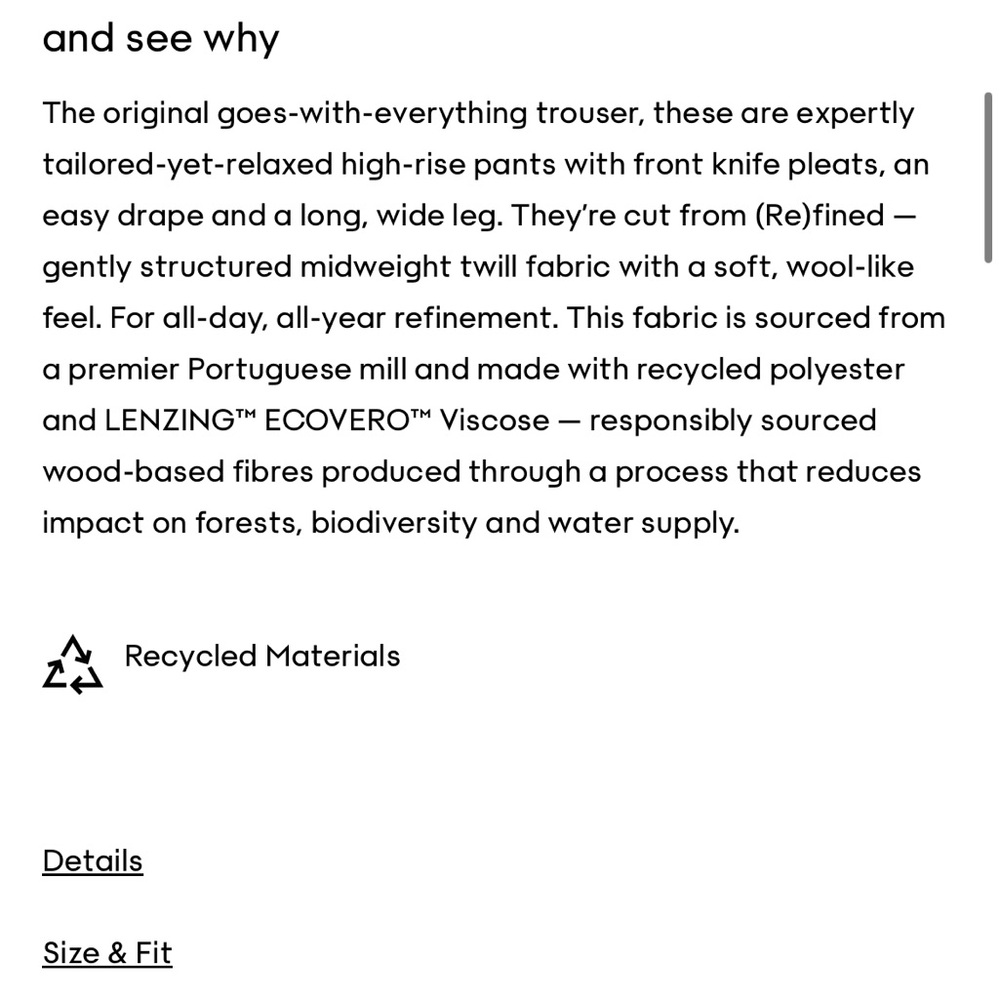 Aritzia Brown Effortless Pant - Picture 8 of 15